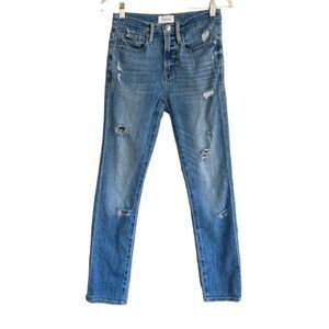 FRAME Le Beau Distressed Jean in Walden Rock